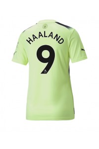 Fotbalové Dres Manchester City Erling Haaland #9 Dámské Třetí Oblečení 2022-23 Krátký Rukáv